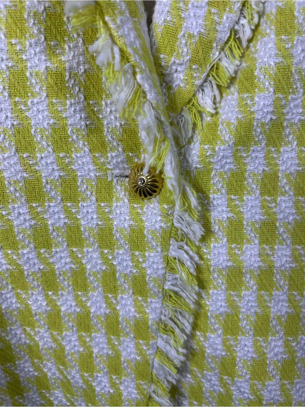 Nanette Lepore Yellow Blazer Jacket Size Large - Picture 7 of 11